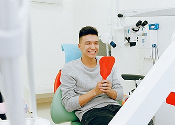 Man having a dental checkup
