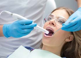 Dentist using intraoral camera in Crown Point