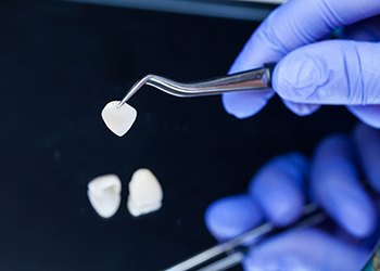 Dental lab creating porcelain veneers